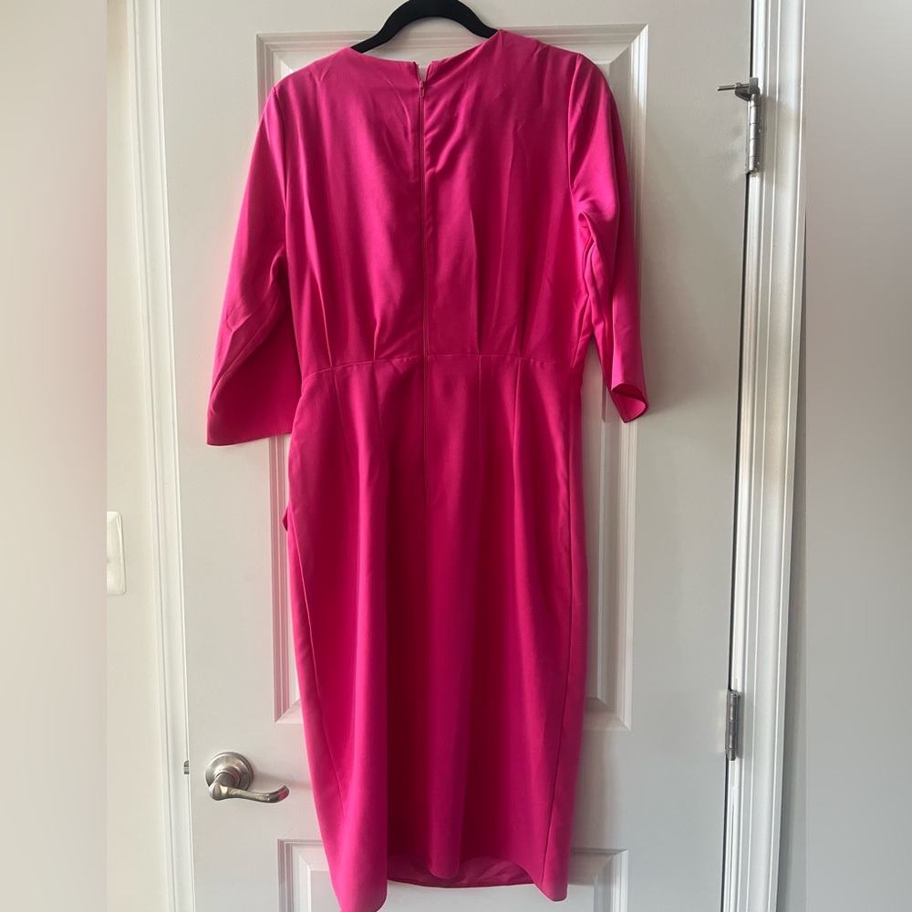 ASOS Pink Ruched Wrap Sheath Dress - Picture 5 of 6